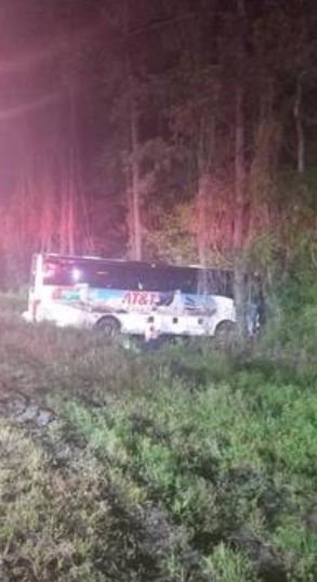 Authorities say 17 people were hurt, two seriously, when a charter bus carrying a high school chorus team crashed in South Carolina