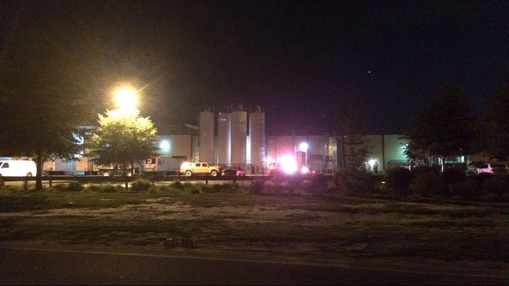 Six people had to be taken to a hospital after a ammonia leaked inside the Otis Spunkmeyer plant in West Columbia.