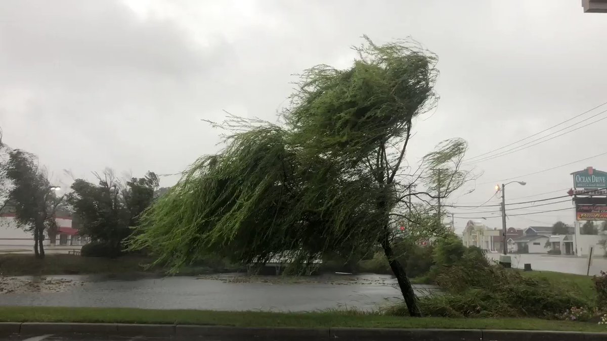 North Myrtle Beach, S.C. just an hour ago after HurricaneFlorence made landfall in North Carolina