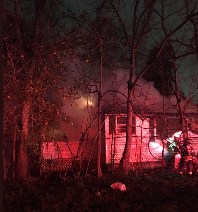 Firefighters on scene of house fire in North Charleston. 