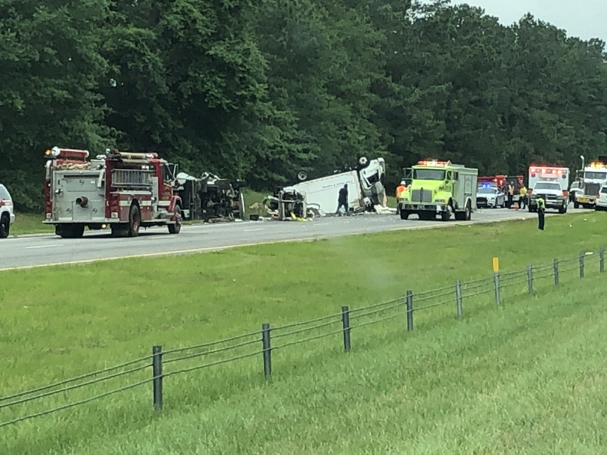 Involving two trucks eastbound I 26 at mile marker 144. Roadway blocked and not allowing traffic through.