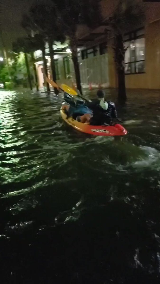 Kayaking down Ashley Avenue. DorianSC, Charleston, HurricaneDorian