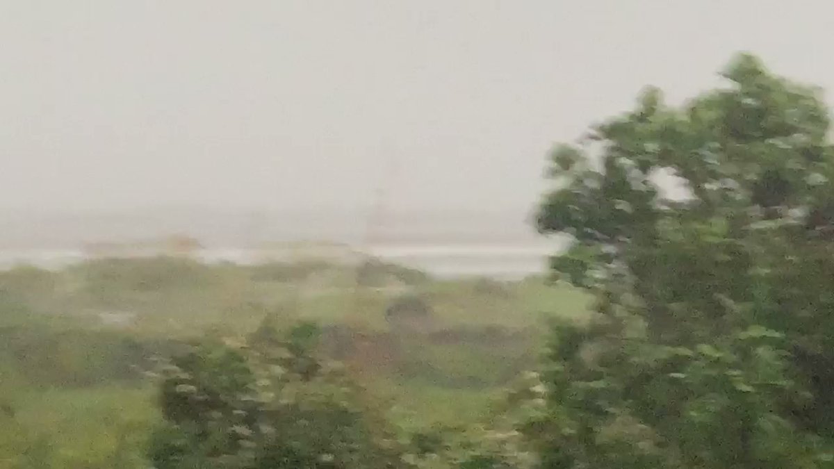 Sullivan's Island takes a pounding this morning but we can still see the boardwalk right   tracking Dorian 
