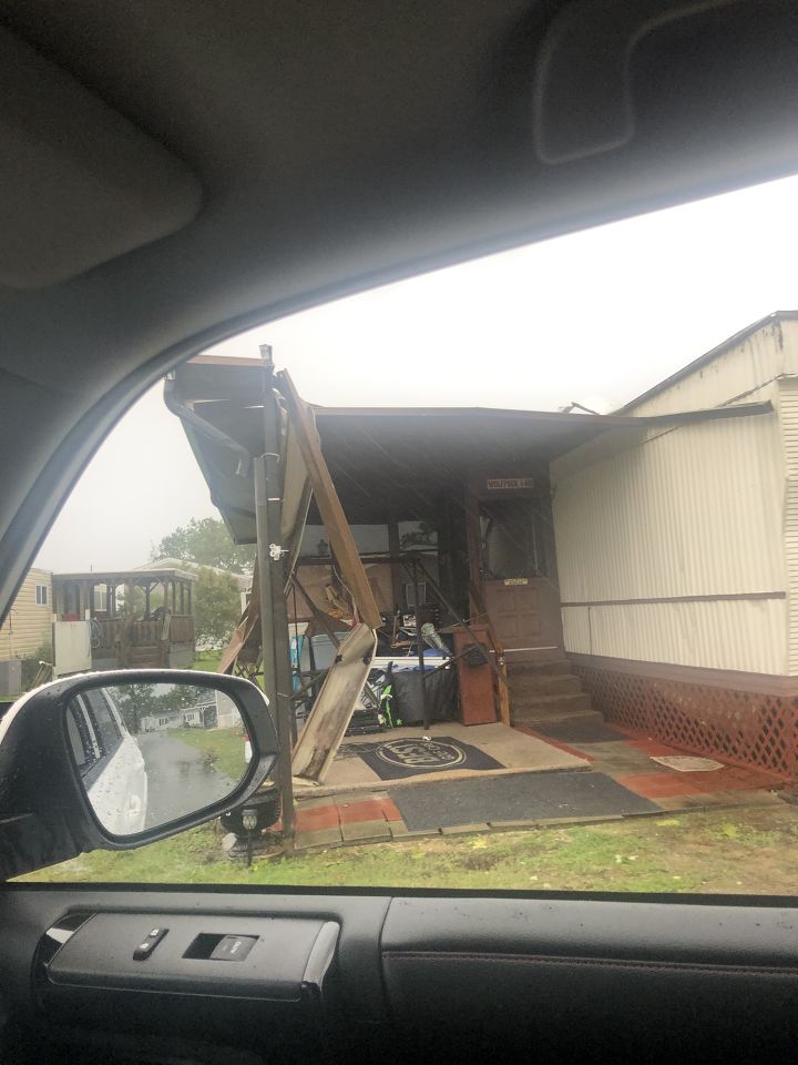 Tornado damage in the Water Way View community near Circle Drive in NMB. 