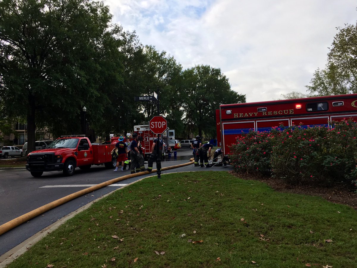 Blaze   under control, EMS still on scene. ColaFire Cheif Jenkins says there have been several fires here in the past few years and he is very concerned. NO DEATHS and 1 minor injury. No word on cause or how many units are destroyed 