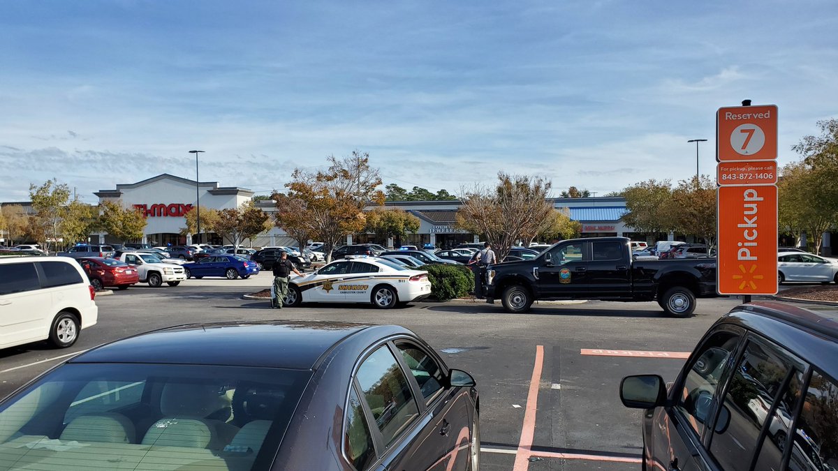 On scene of a barricaded subject in a vehicle at Wando Crossing in Mt. Pleasant. Mt. Pleasant PD, Chas. County PD, and SCDNR are agencies. SWAT is also on scene.  