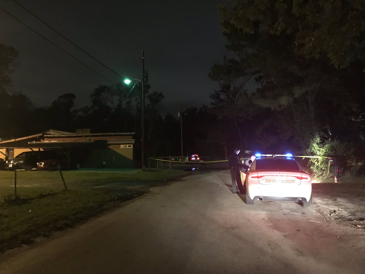 Police on the scene of a reported shooting on Kimbell Road near Midland Park Road. 