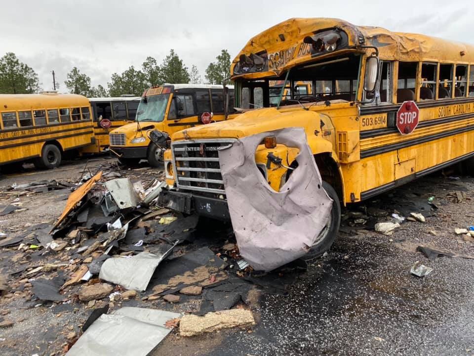 Significant damage done by storms last night near Camden in northern Kershaw County. These damage photos  Craigan Blankenship at North Central High School