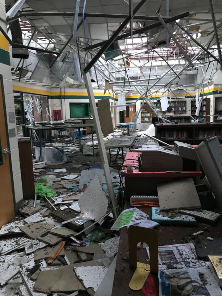 Storms rolled through Kershaw County last night causing major damage at North Central High School. 