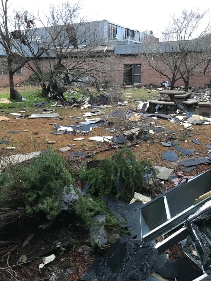 Storms rolled through Kershaw County last night causing major damage at North Central High School. 