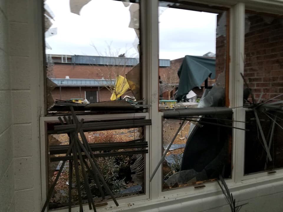 Storms rolled through Kershaw County last night causing major damage at North Central High School. 