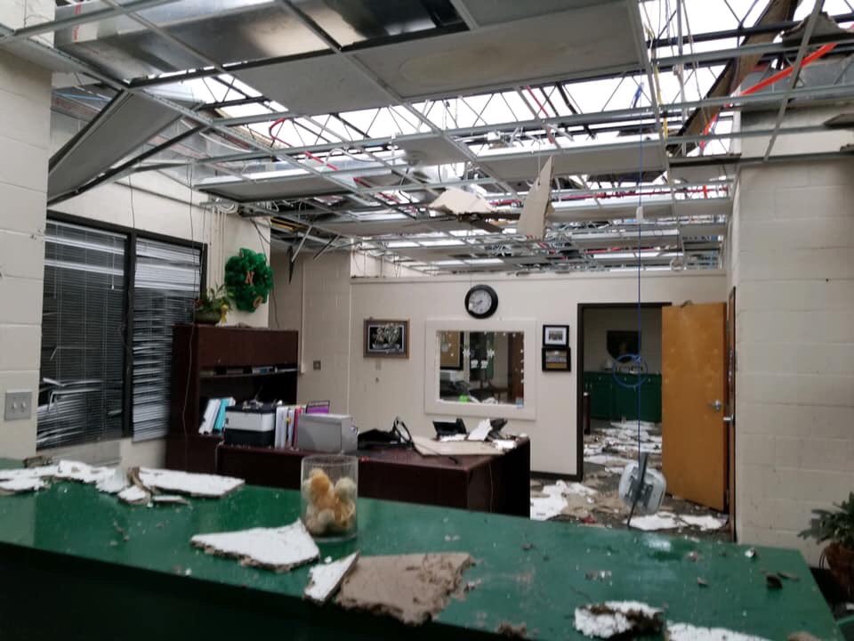 Storms rolled through Kershaw County last night causing major damage at North Central High School. 