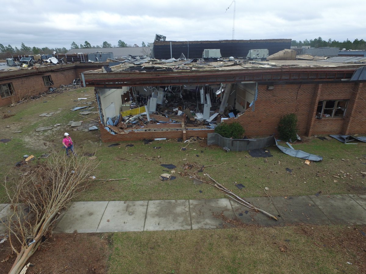 Photos of the tornado damage from Saturday night's EF2 tornado damage in Kershaw County, courtesy of Jeff Cooper and the Kershaw County School District.