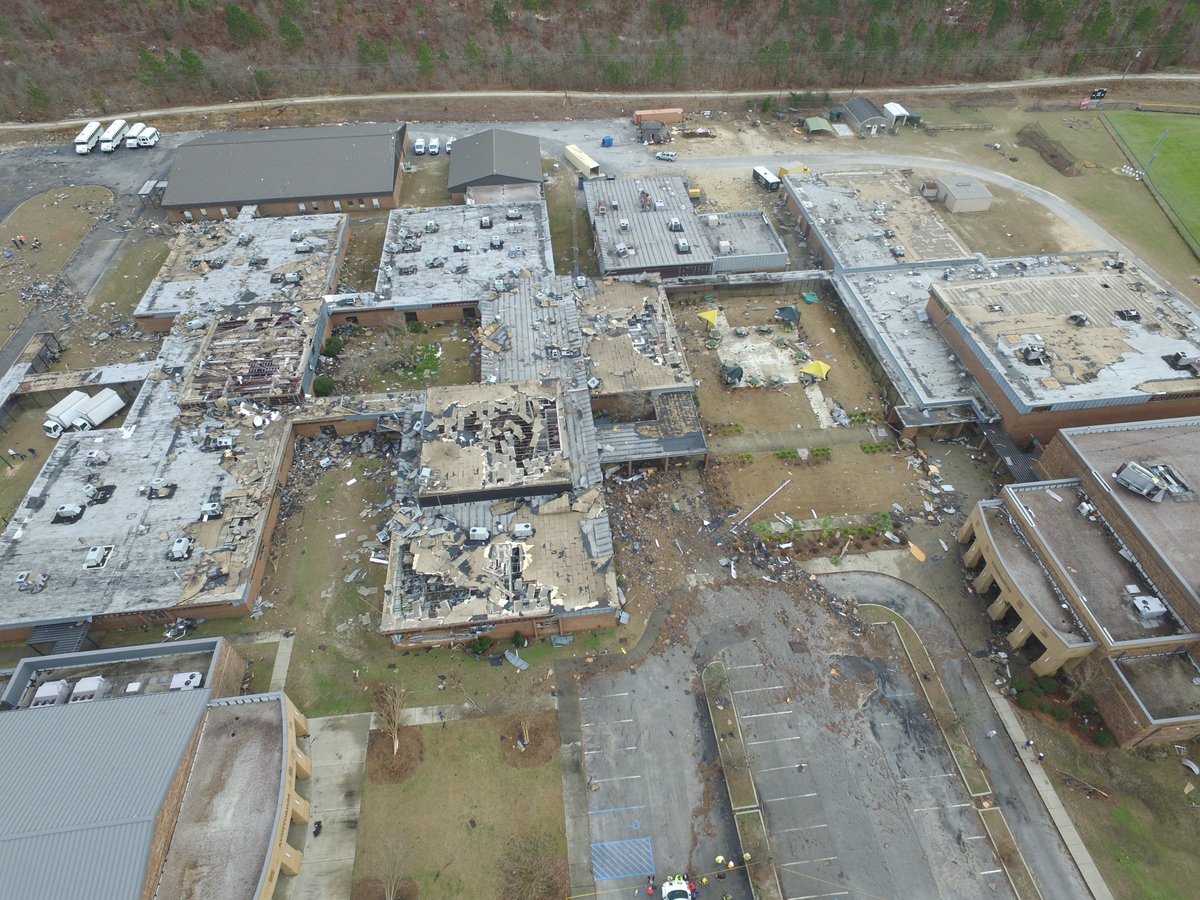 Photos of the tornado damage from Saturday night's EF2 tornado damage in Kershaw County, courtesy of Jeff Cooper and the Kershaw County School District.