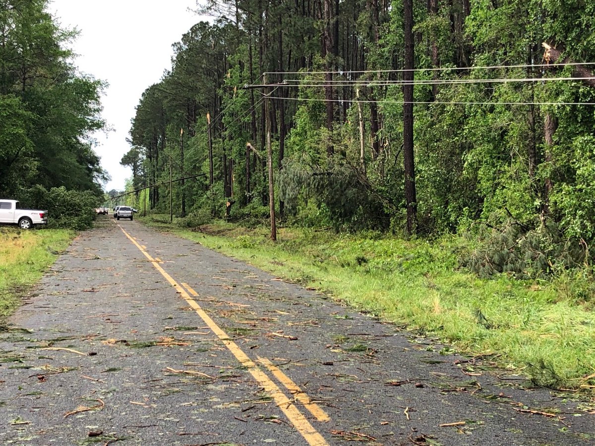 South Carolina overnight; 5 people died in storms.