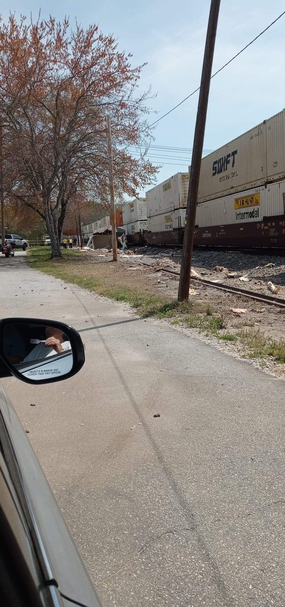 A train has hit a mobile home being transported in Liberty, SC  on Hwy 178