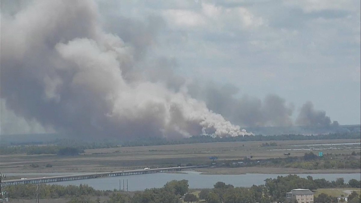 This large plume of smoke is from a prescribed burn at the Savannah ...