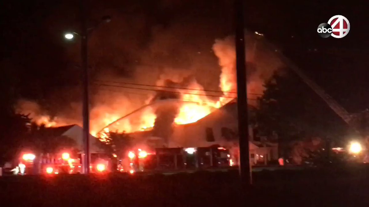 A major fire damaged multiple businesses along Johnnie Dodds Blvd. in Mount Pleasant early Thursday morning  Lafayette Village 