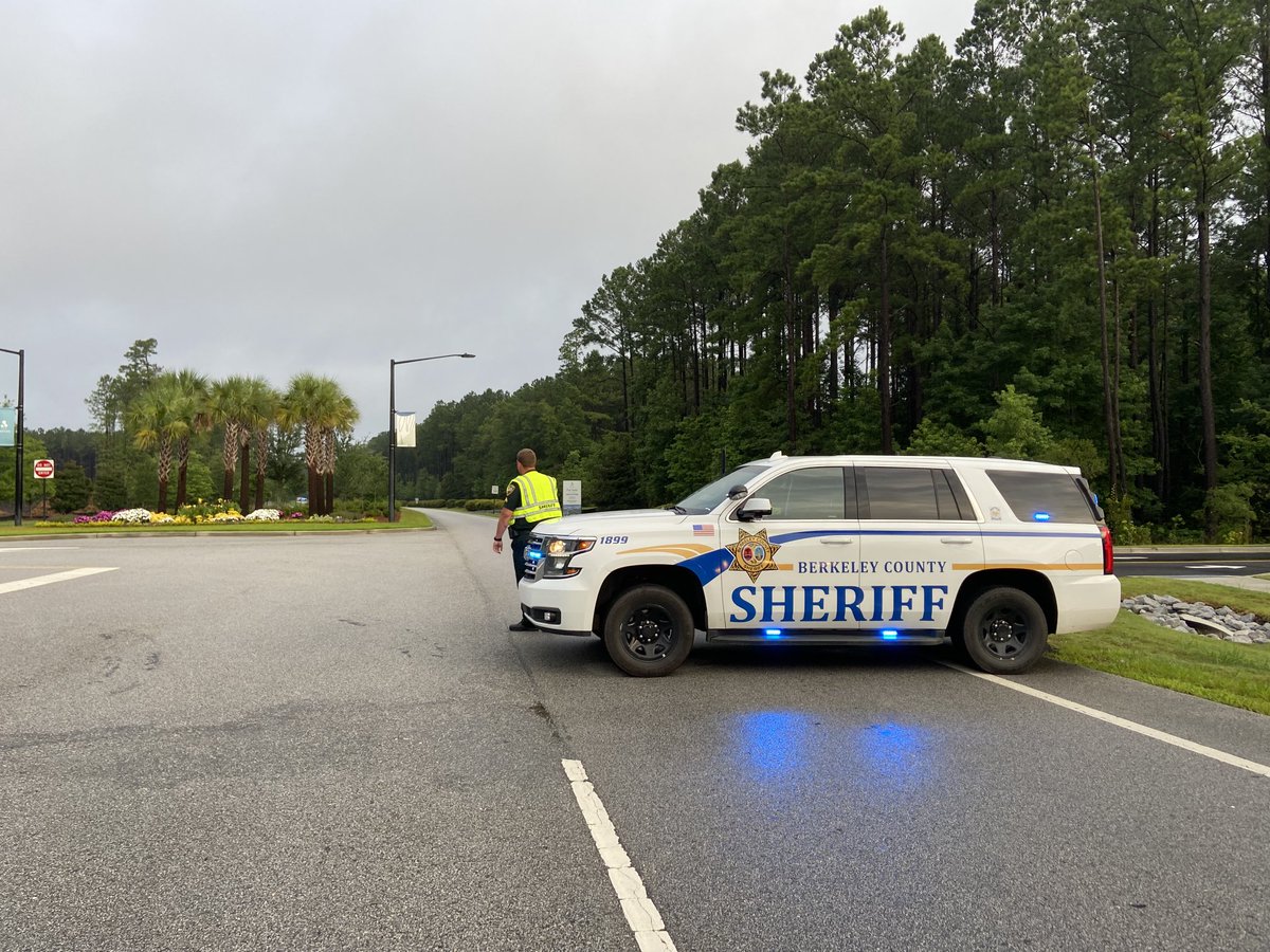 Several Berkeley County Sheriffs deputies on Brighton Park Blvd in Summerville.  This is near Edge St which is about a mile down from Main St.   Deputies are turning people around on Brighton Park Blvd