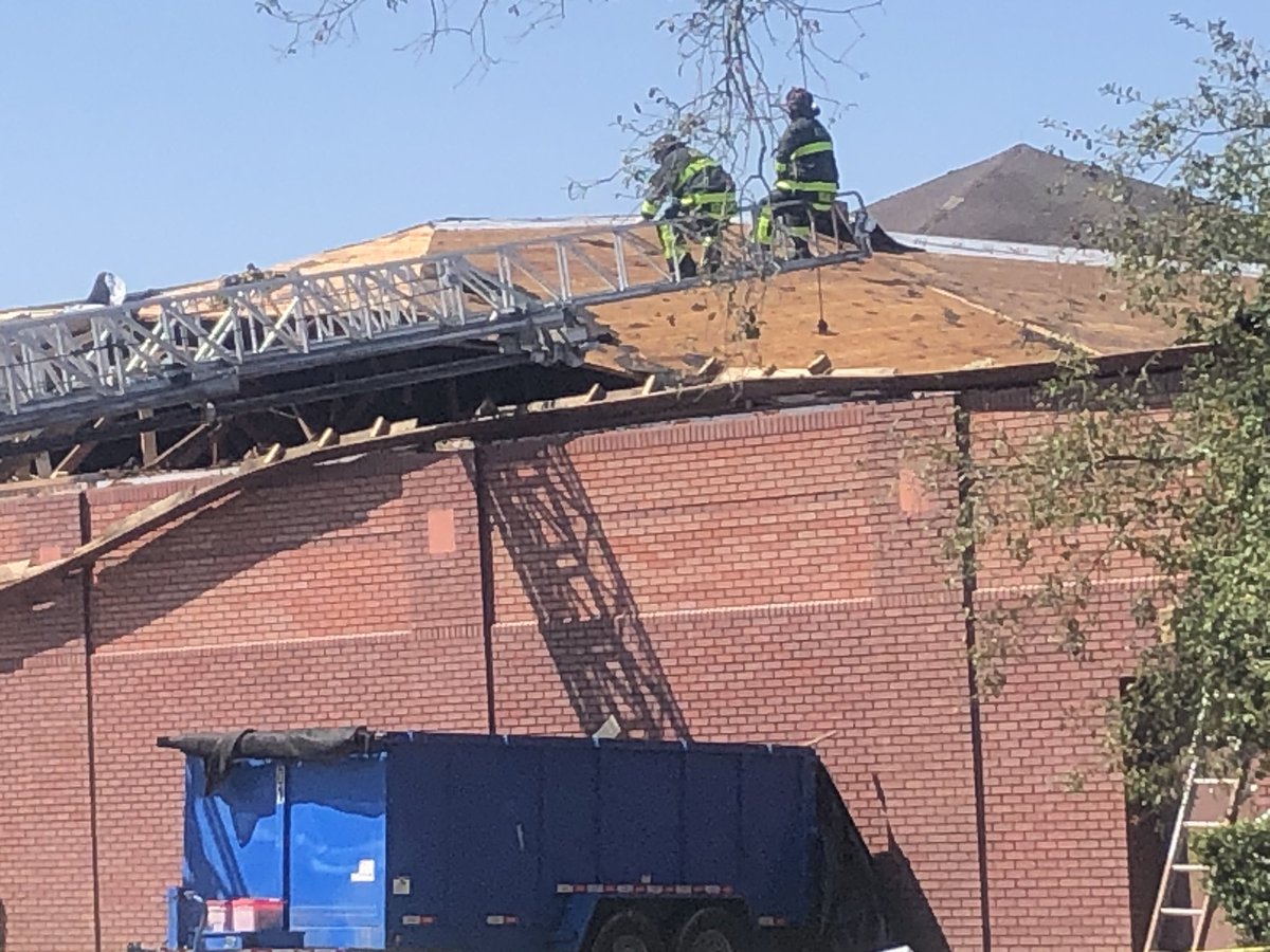 At least four people are hospitalized this afternoon after the roof under repair at Brownsville Assembly Of God Church collapsed. 