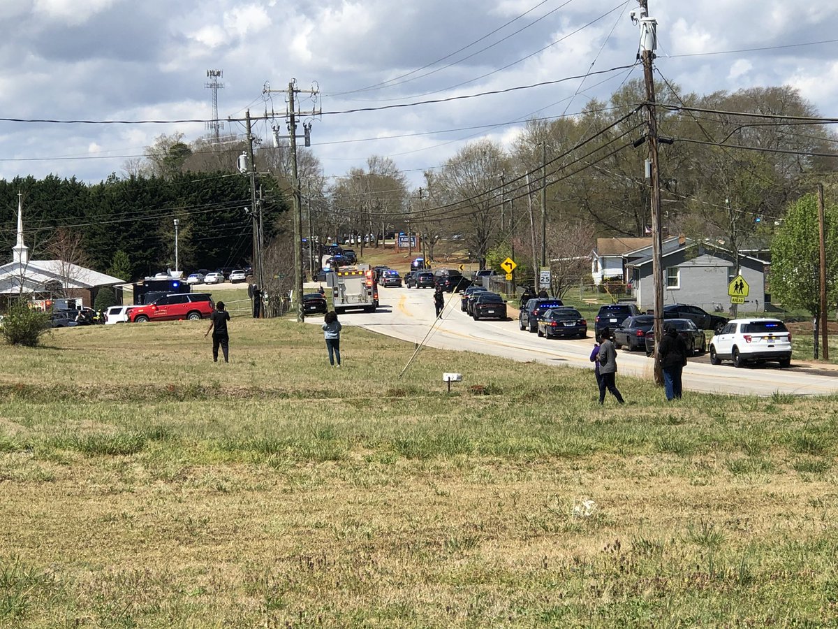 A shooting was reported at Tanglewood Middle School in Greenville, South Carolina  Brookwood Church is where students are being bussed to meet parents. The shooter is in custody. The victim is at a trauma center. 