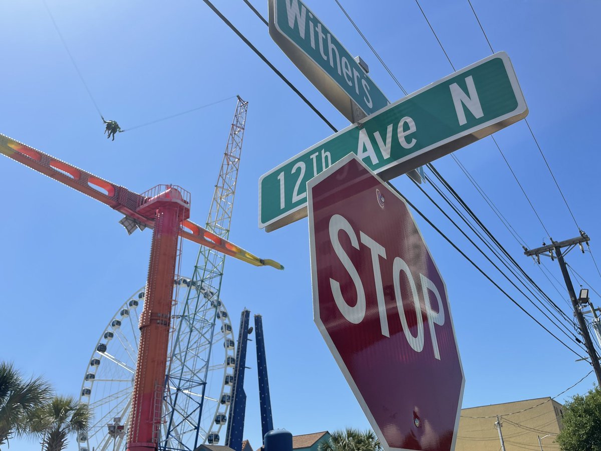 intersection Myrtle Beach Police officers say a shooting happened this morning, sending 3 people to the hospital. For those who might not know, the area is near several attractions in downtown Myrtle Beach