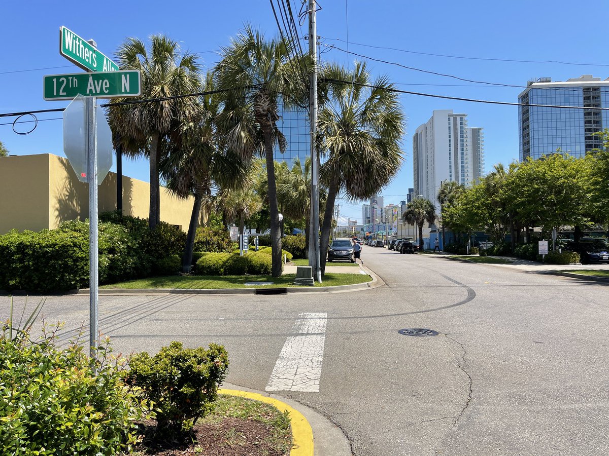 intersection Myrtle Beach Police officers say a shooting happened this morning, sending 3 people to the hospital. For those who might not know, the area is near several attractions in downtown Myrtle Beach