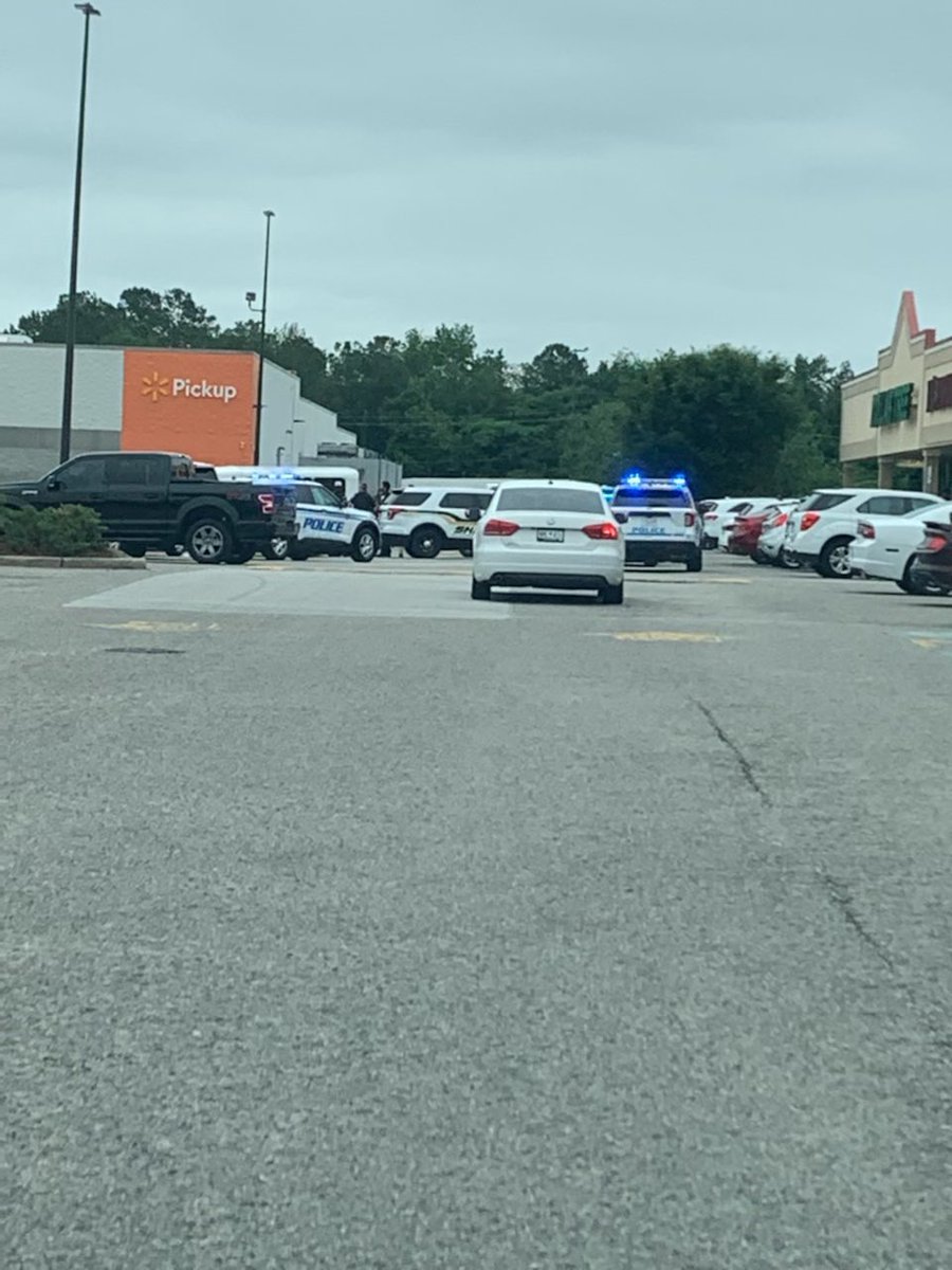 Several police and deputies are gathered outside the Walmart on South Irby Street in Florence. one person has been taken into custody.  Florence police plan to release more information in a few.