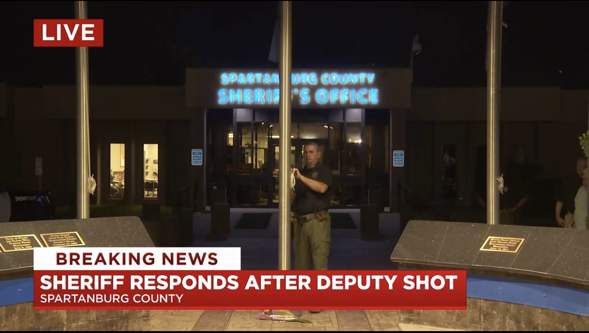 A look at the Sheriff outside his office Tuesday night. A news conference is expected in the morning where the Sheriff will release additional details regarding Tuesday's shooting. His deputy along with the suspect were shot