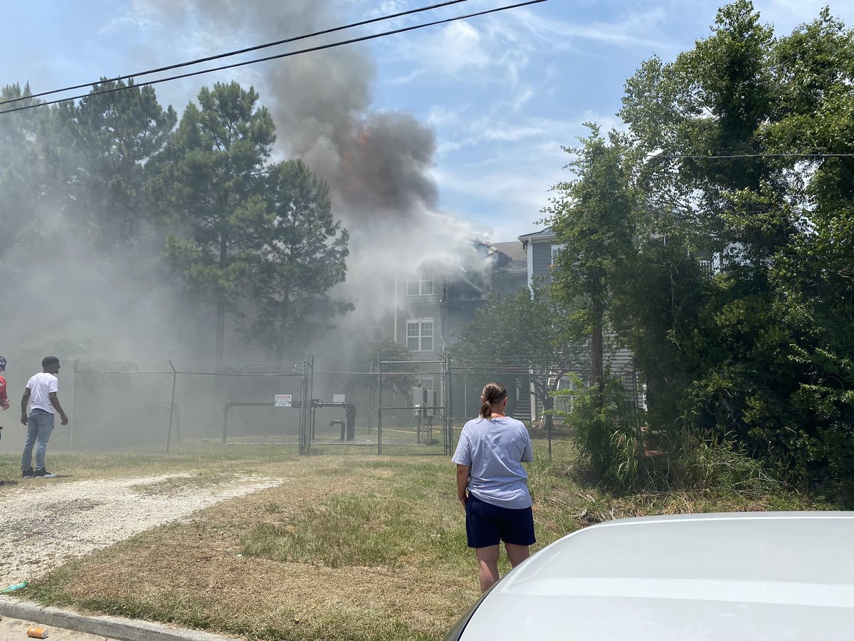 Scene of an apartment fire in Summerville. The complex is on Springview Ln according to officials.