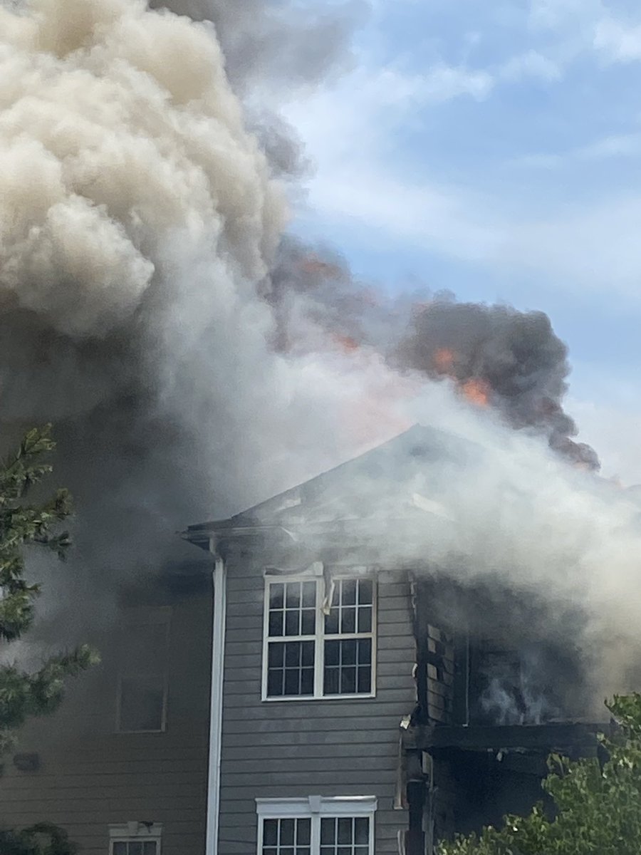 Scene of an apartment fire in Summerville. The complex is on Springview Ln according to officials.