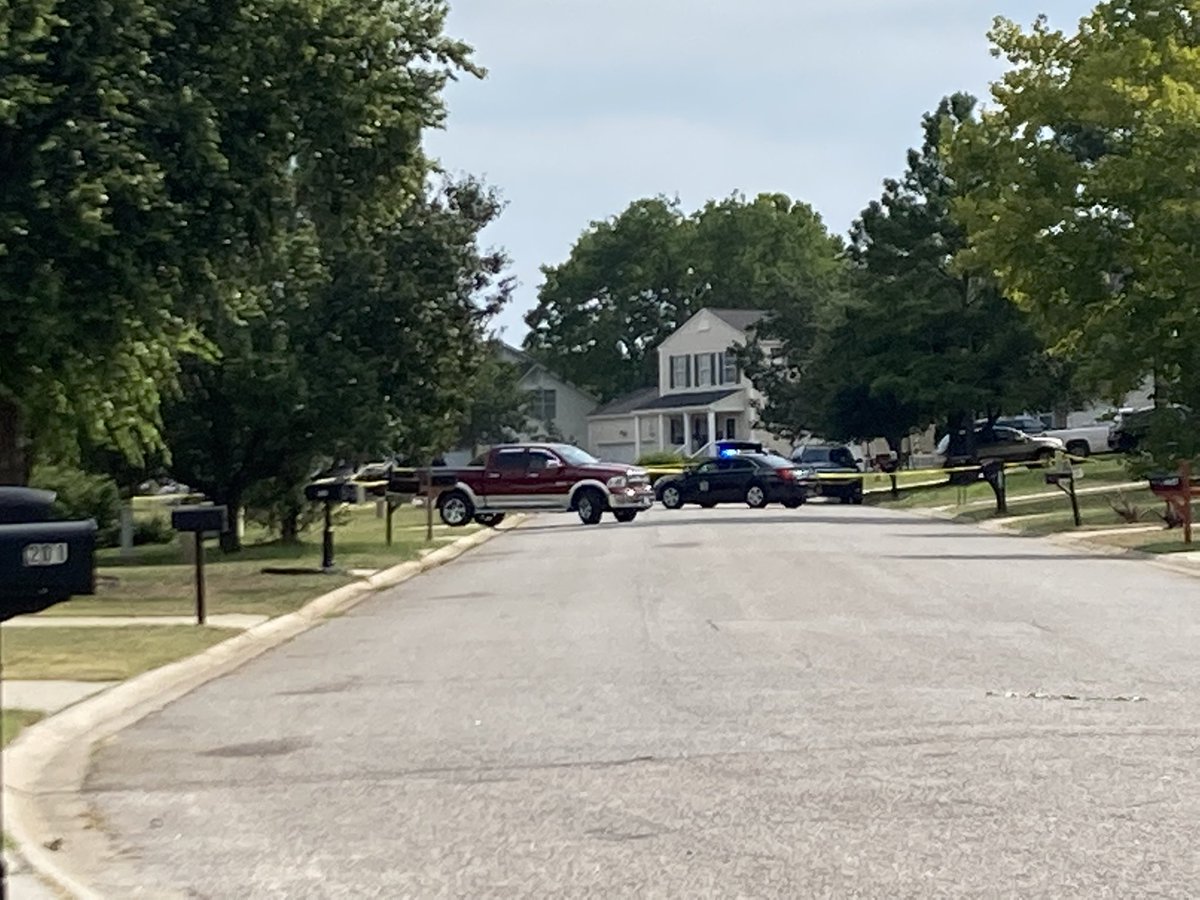 Richland County Deputies clearing the scene on Carriage Oaks Drive  after deputies were shot at while responding to a call for help