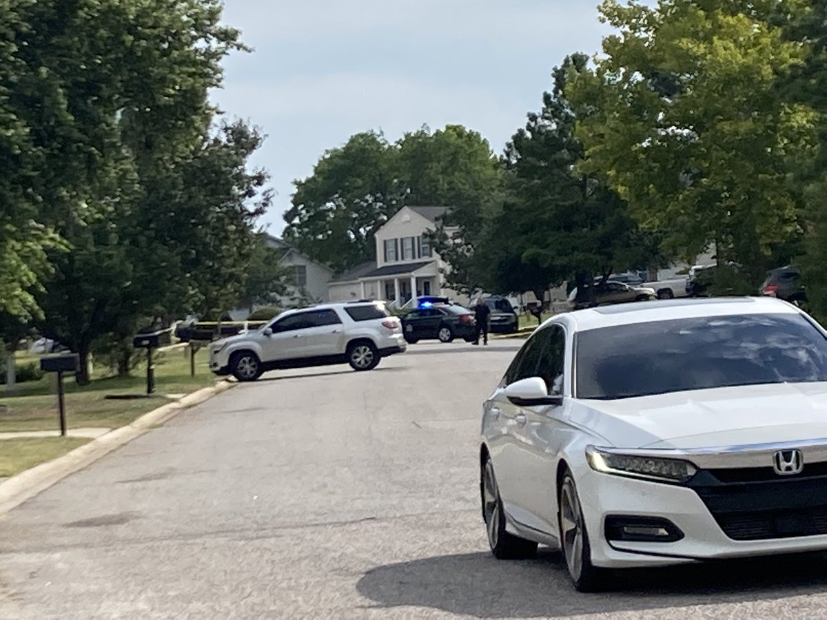 Richland County Deputies clearing the scene on Carriage Oaks Drive  after deputies were shot at while responding to a call for help