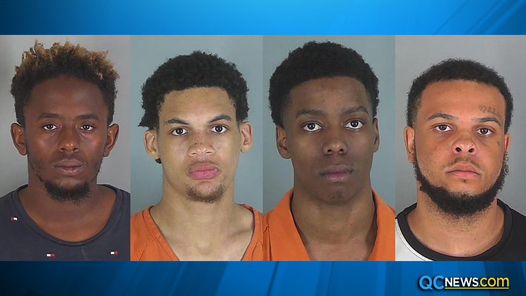 Five people have been arrested after shots were fired at SC deputies during a chase involving a stolen vehicle