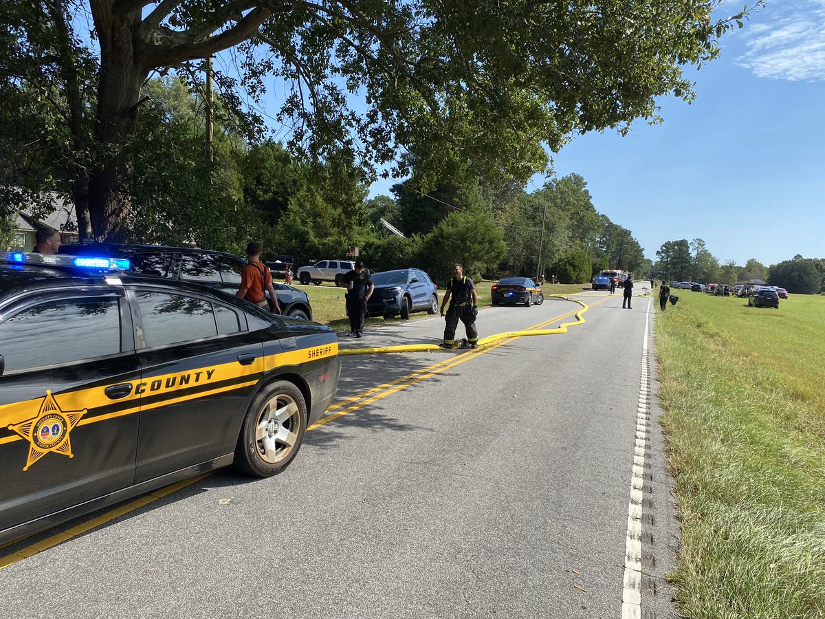 Active officer involved shooting and scene along Cains Mill Road in Sumter County. A fire also taking place at the same scene of the officer involved shooting