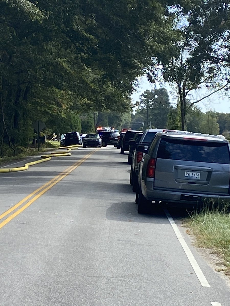 Very active scene on Cains Mill Rd in Sumter where there is a house fire and an officer involved shooting earlier today stemming from a domestic incident. SLED has assumed jurisdiction of the scene