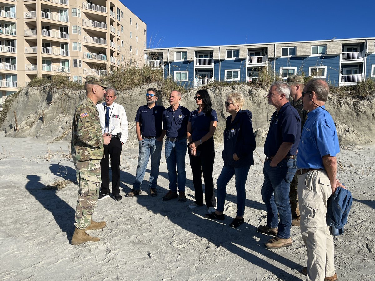 North Myrtle Beach city leaders met with the Army Corps of Engineers this morning to survey Ian damage