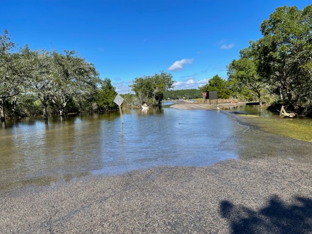 Huntington Beach State Park is still not open to the public after receiving damage during Hurricane Ian Friday. Flooding was the major issue here, along with dune erosion & boardwalks destroyed.  