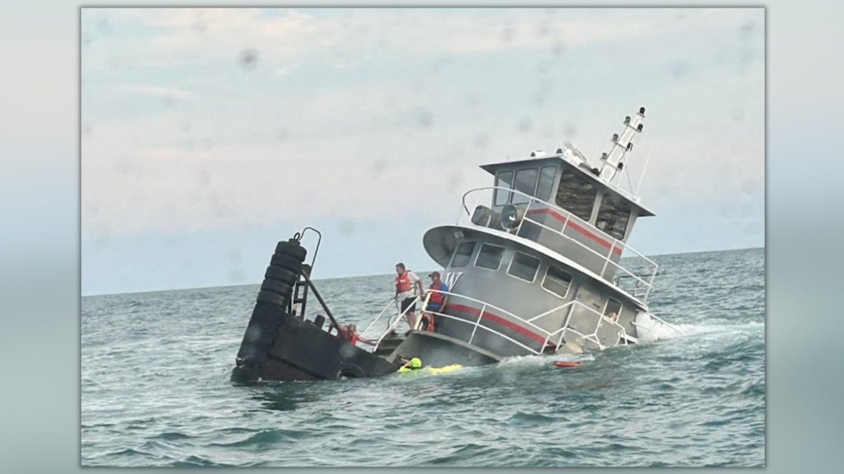 Coast Guard responds to 59-foot sunken tug boat off NMB coast