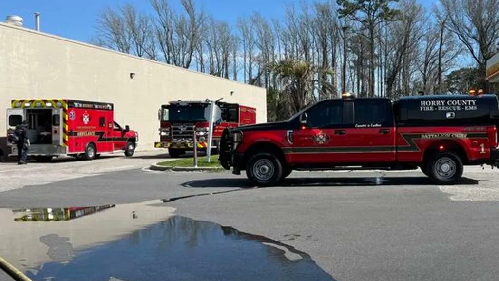 Crews isolate gas leak after car crashes into Little River-area building