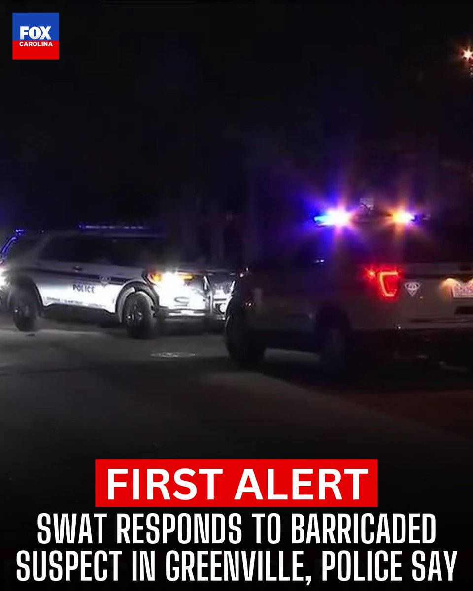 The Greenville Police Department said SWAT responded to a barricaded person Thursday night